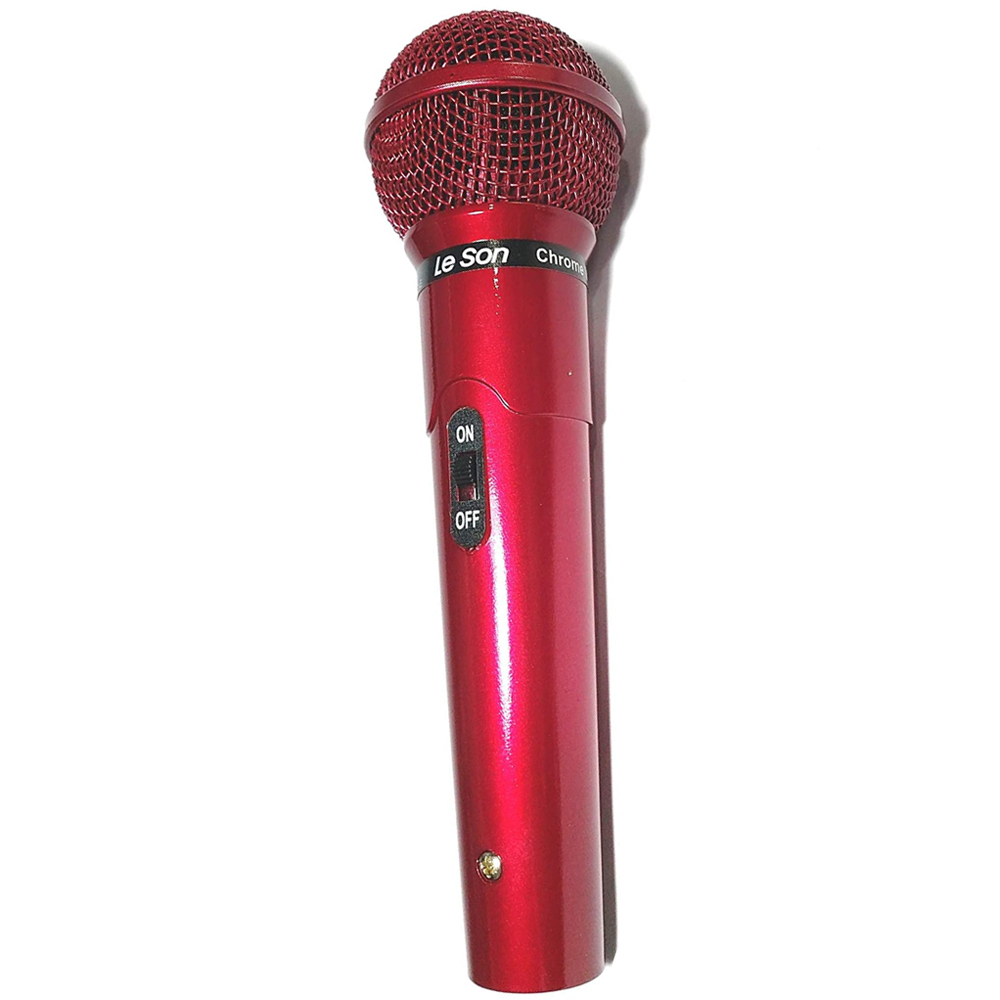 Microfone com Fio Vermelho Profissional MC-200 P10 - Leson 2AM00200V