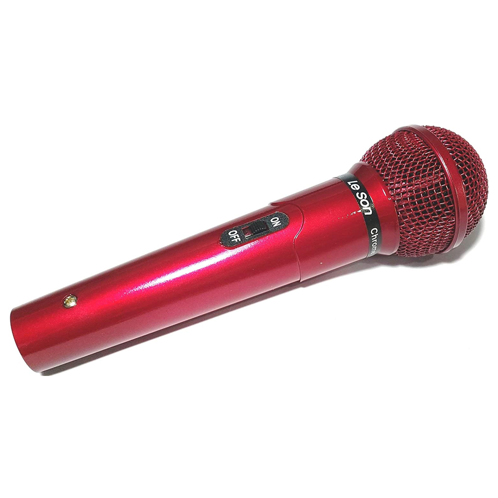 Microfone com Fio Vermelho Profissional MC-200 P10 - Leson 2AM00200V