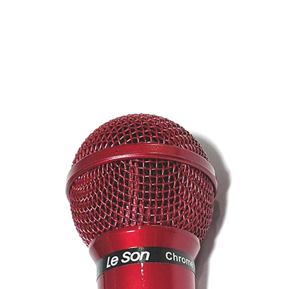 Microfone com Fio Vermelho Profissional MC-200 P10 - Leson 2AM00200V