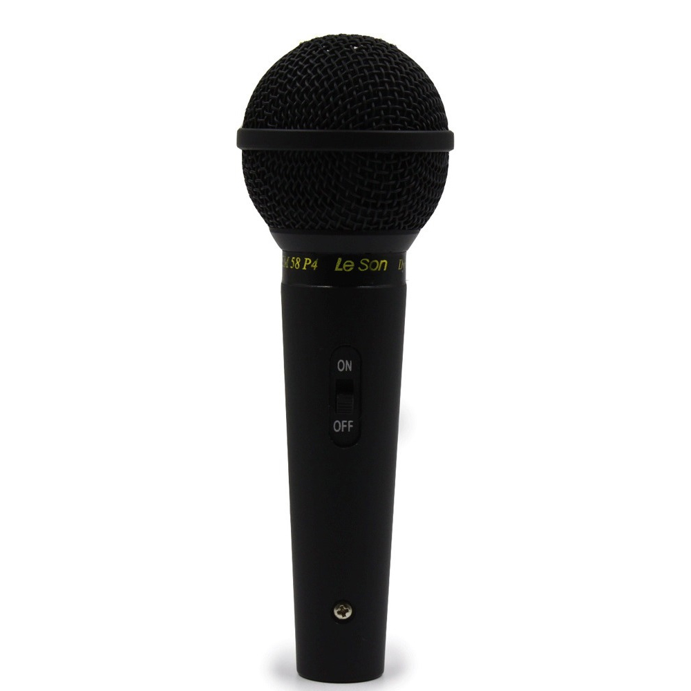 Microfone com Fio Profissional Preto Fosco SM-58 P4 - Leson 2AM002263