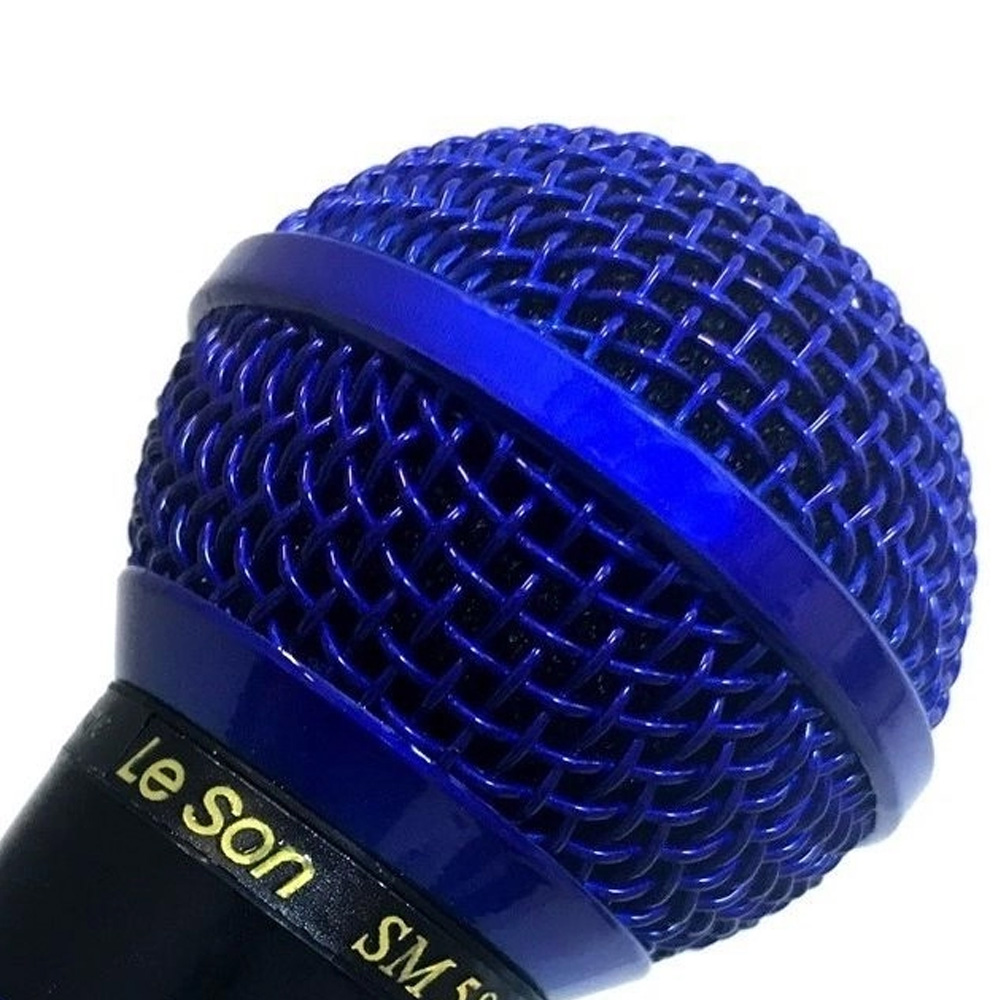 Microfone com Fio Profissional Azul SM-58 P4 Leson - 2AM002265