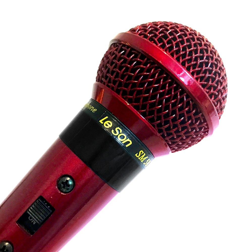 Microfone com Fio Profissional Vermelho SM-58 P4 - Leson 2AM002266