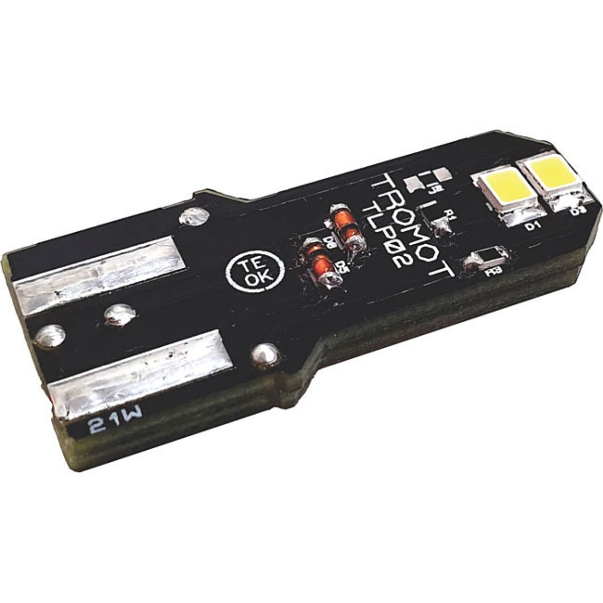 Lâmpada Led Pingo Led T20 Bi-polar para Veículos 12V 6000K Branco Frio Embalagem com 1 Par TLP02-02 Tromot