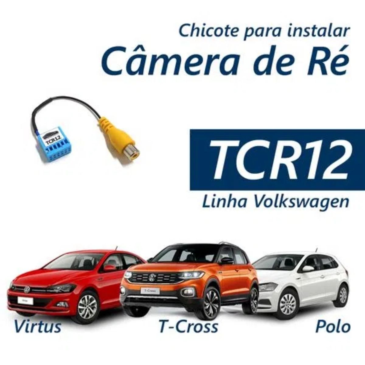 Chicote Câmera de Ré Aparelho Multimídia Original Nivus Polo Virtus T-Cross Expex EXC VW-104