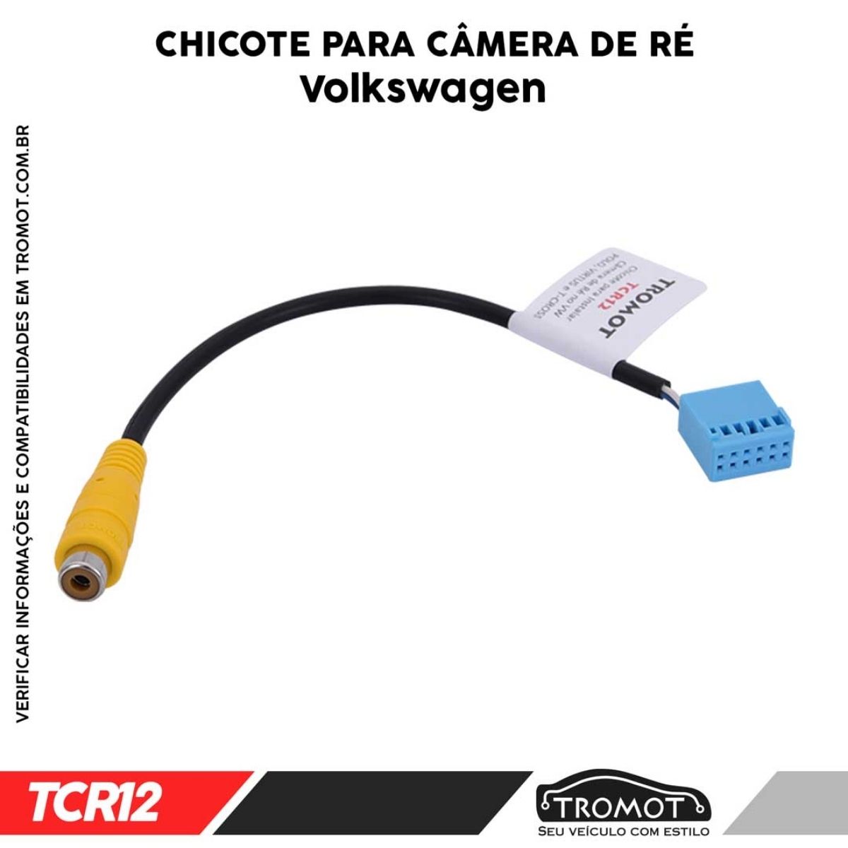 Chicote Câmera de Ré Aparelho Multimídia Original Nivus Polo Virtus T-Cross Expex EXC VW-104