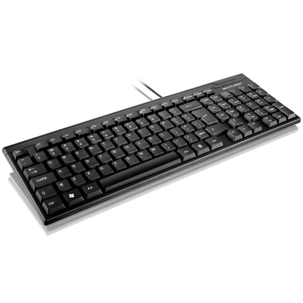 Teclado USB Basico Slim Preto Multilaser TC193
