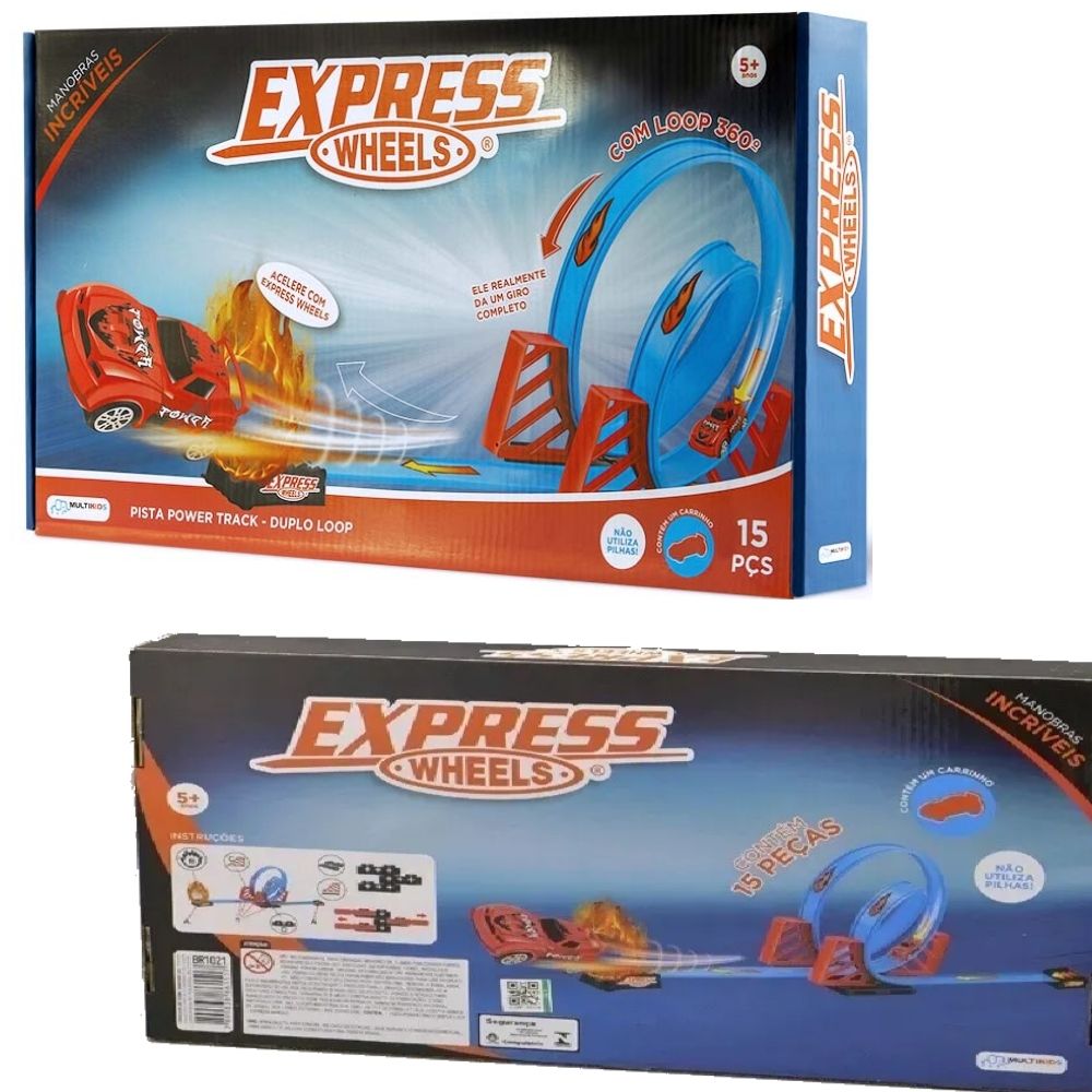 Pista de Corrida Power Track Duplo Loop 360º Multikids - BR1021