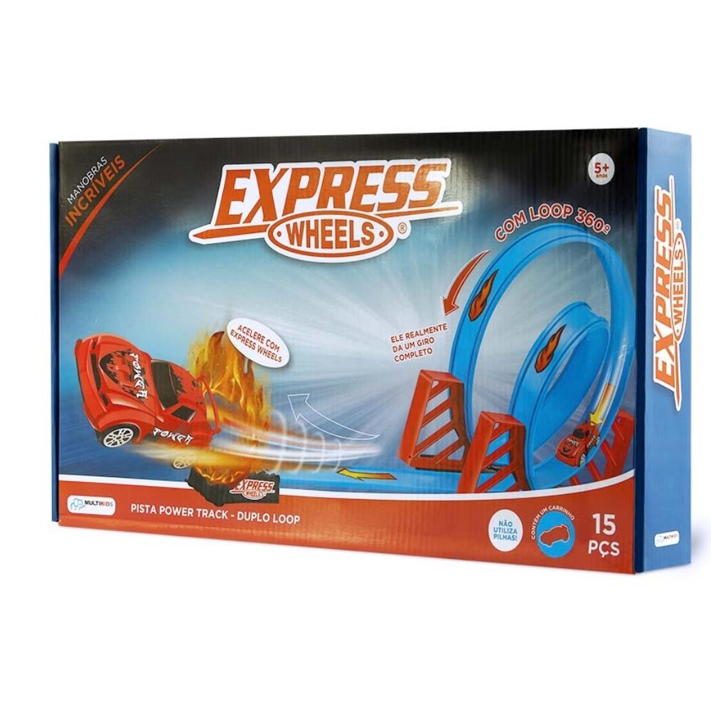 Pista de Corrida Power Track Duplo Loop 360º Multikids - BR1021