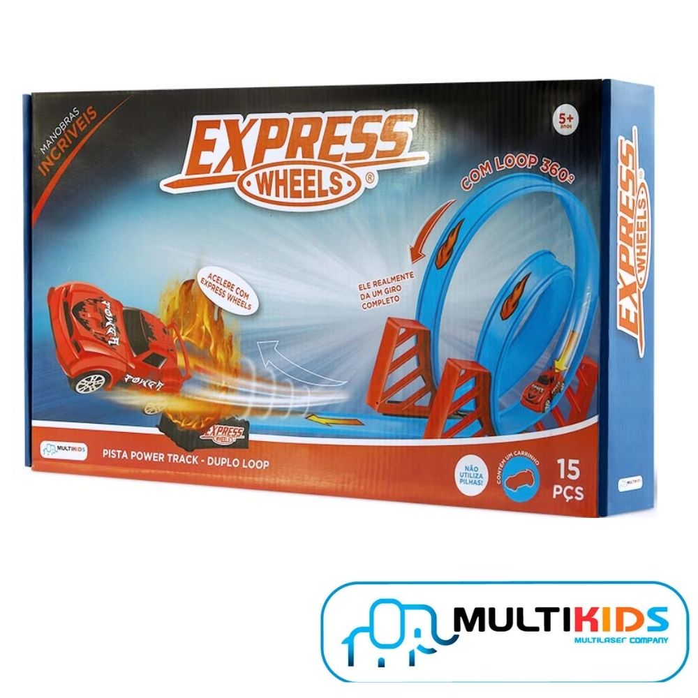 Pista de Corrida Power Track Duplo Loop 360º Multikids - BR1021