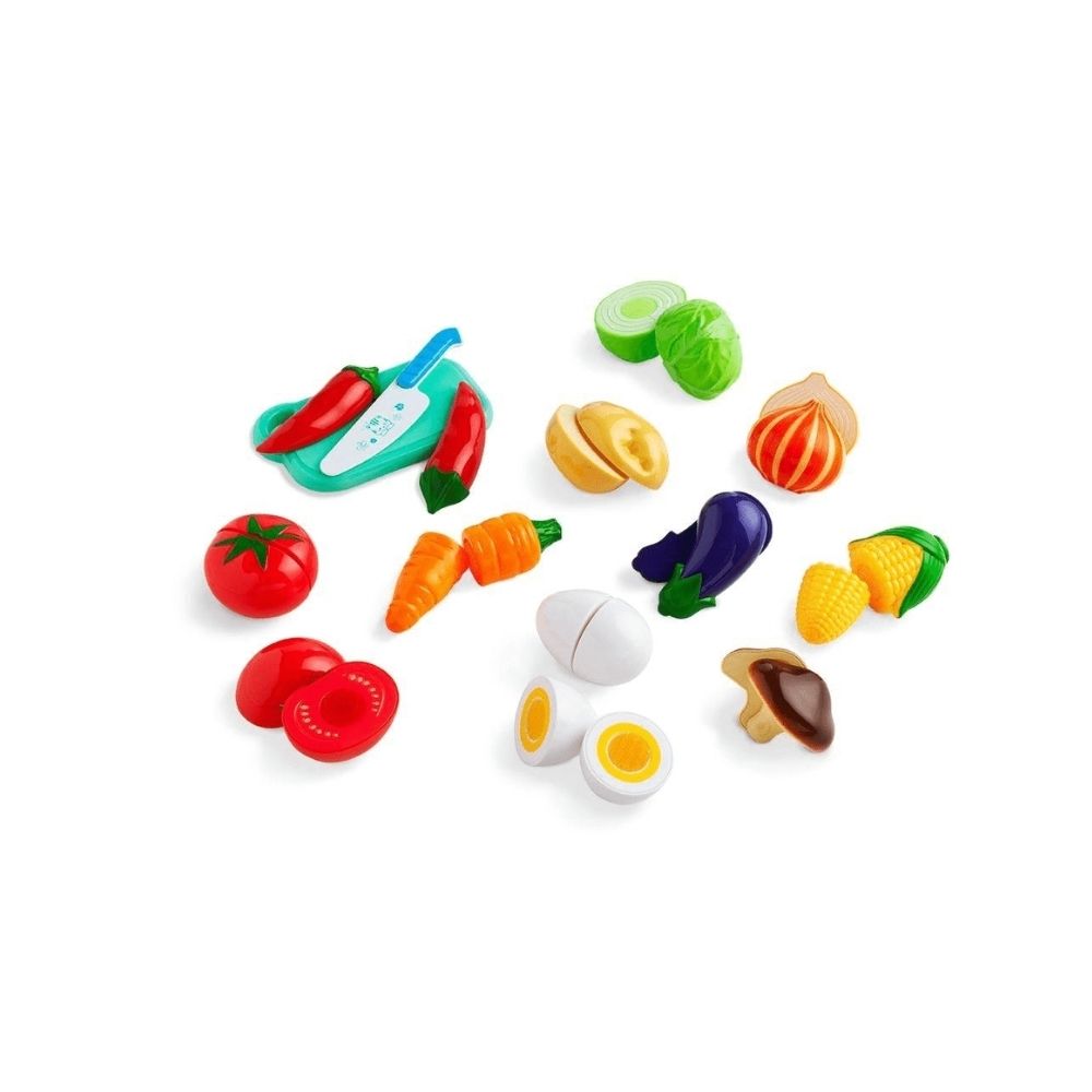 Brinquedo Infantil Super Feira Divertida 12 Legumes Com Fixador Multikids - BR1110