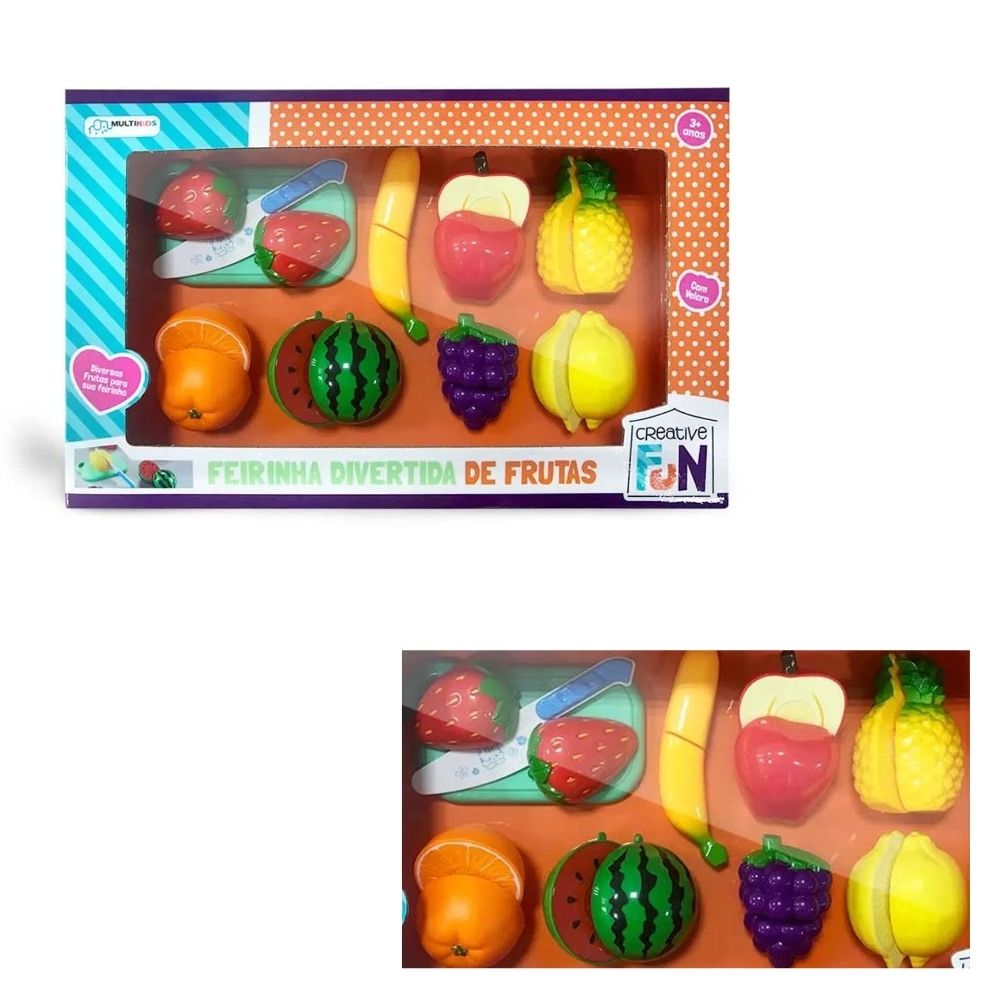 Creative Fun Mini Feirinha Divertida 8 Frutas Multikids - BR1112