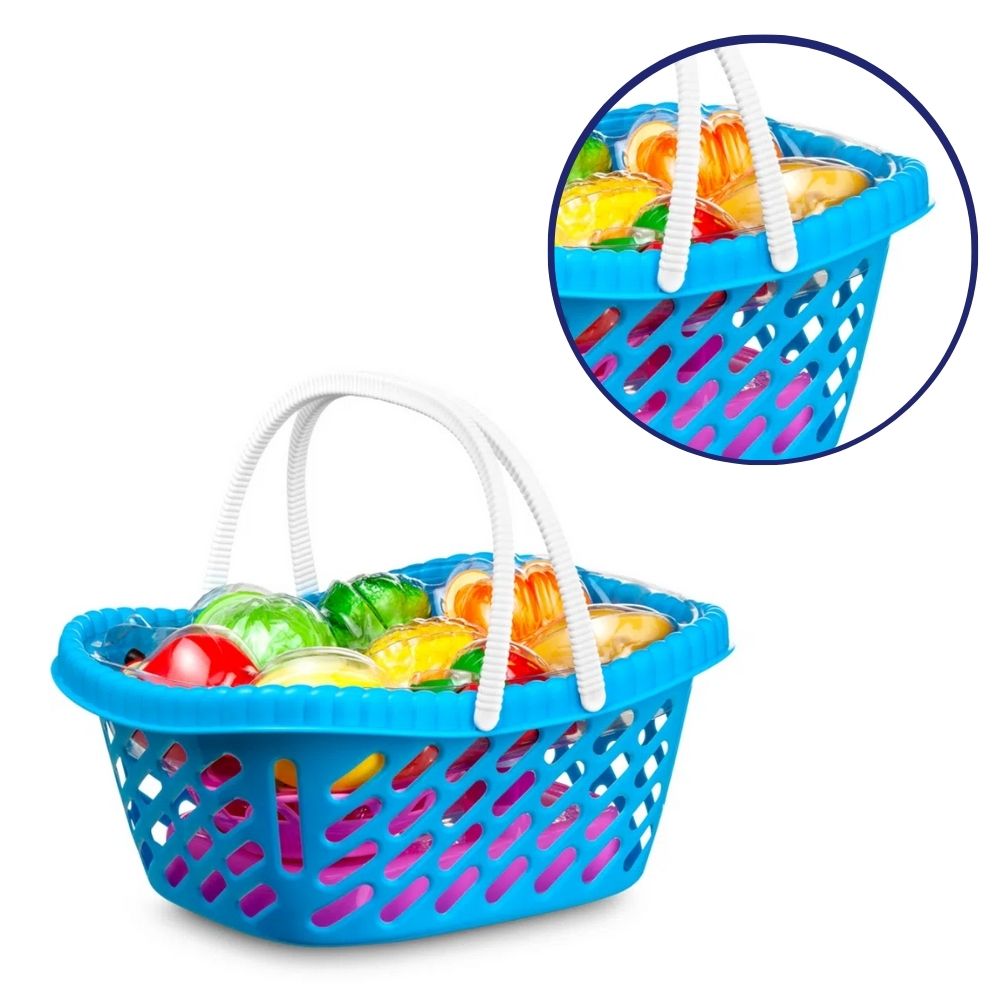 Brinquedo Infantil Criança Creative Fun Cestinhas de 6 Legumes (Cores Sortidas) Multikids - BR1113