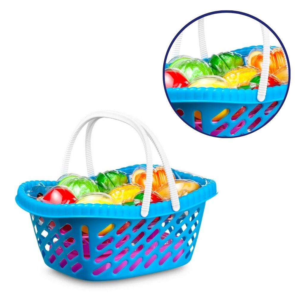 Brinquedo Infantil Criança Creative Fun Cestinhas de 6 Legumes (Cores Sortidas) Multikids - BR1113