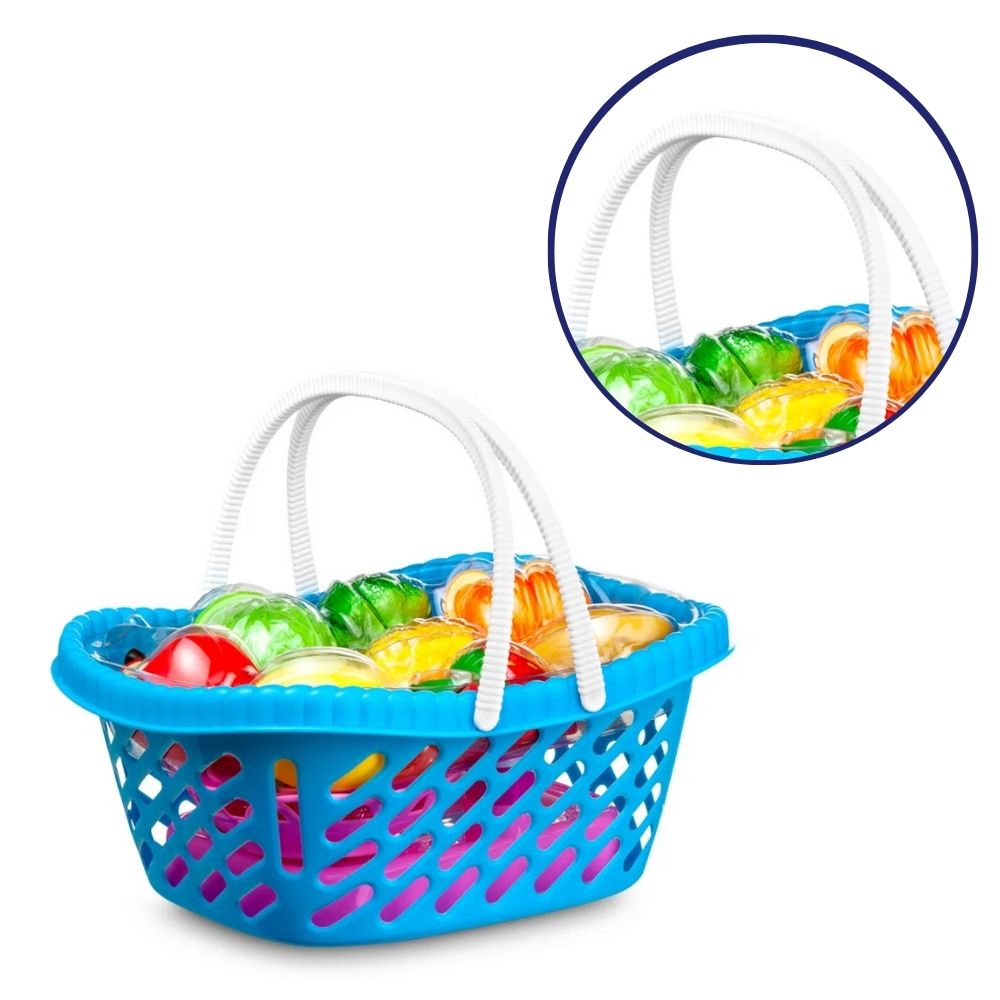 Brinquedo Infantil Criança Creative Fun Cestinhas de 6 Legumes (Cores Sortidas) Multikids - BR1113