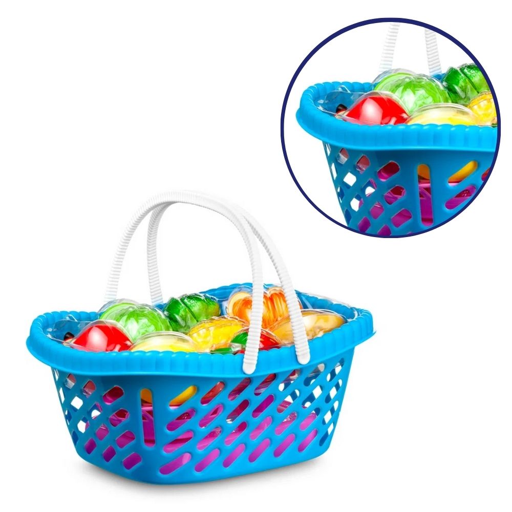 Brinquedo Infantil Criança Creative Fun Cestinhas de 6 Legumes (Cores Sortidas) Multikids - BR1113
