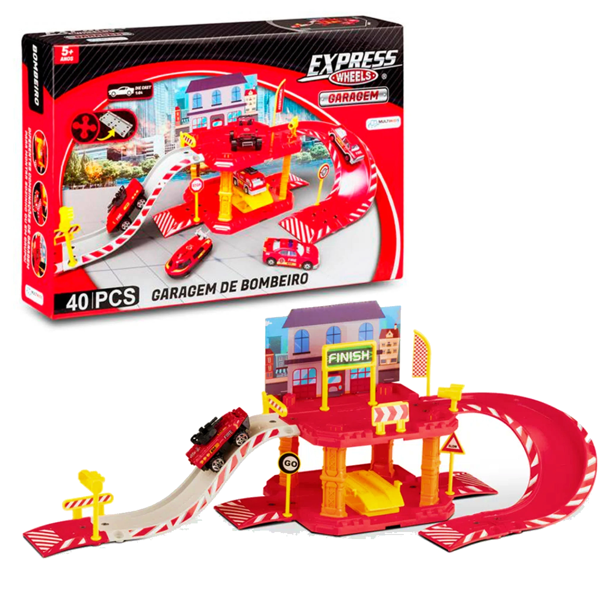 Express Wheels Garagem Bombeiro 40 Peças Multikids - BR1235