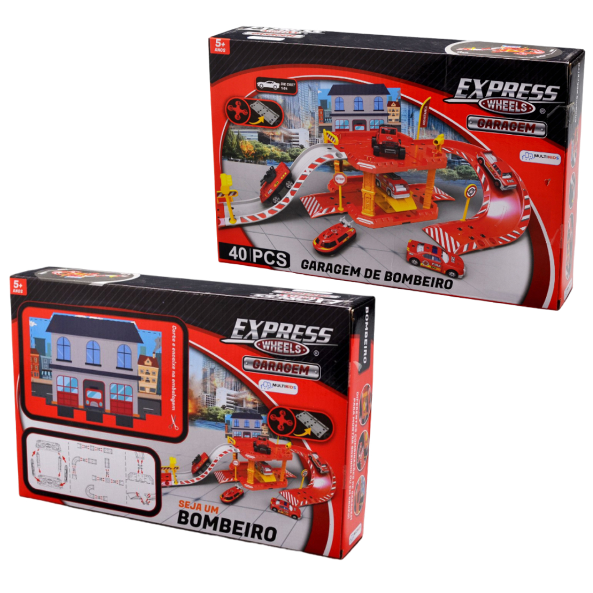 Express Wheels Garagem Bombeiro 40 Peças Multikids - BR1235