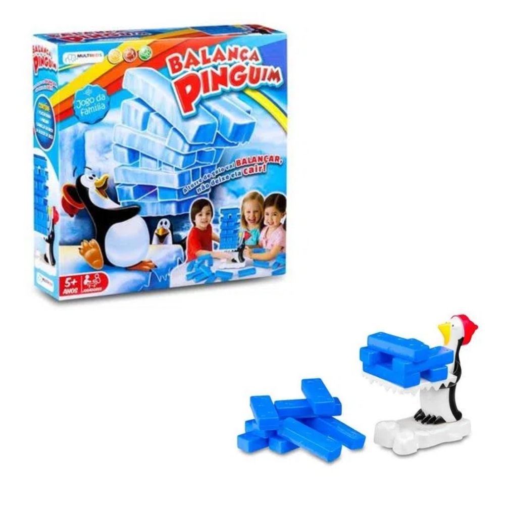 Jogo Torre de Equilíbrio Balança Pinguim Multikids - BR1289