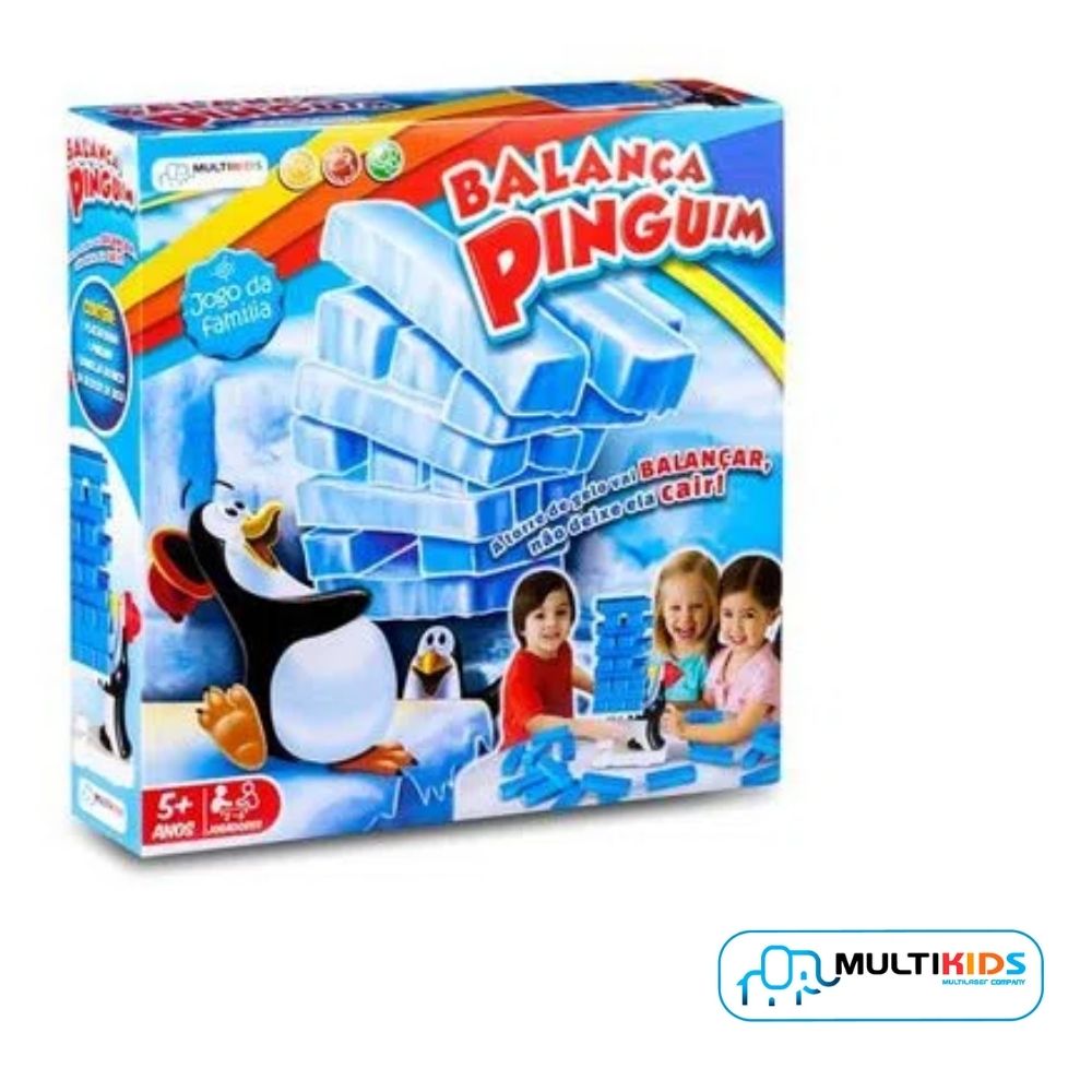 Jogo Torre de Equilíbrio Balança Pinguim Multikids - BR1289