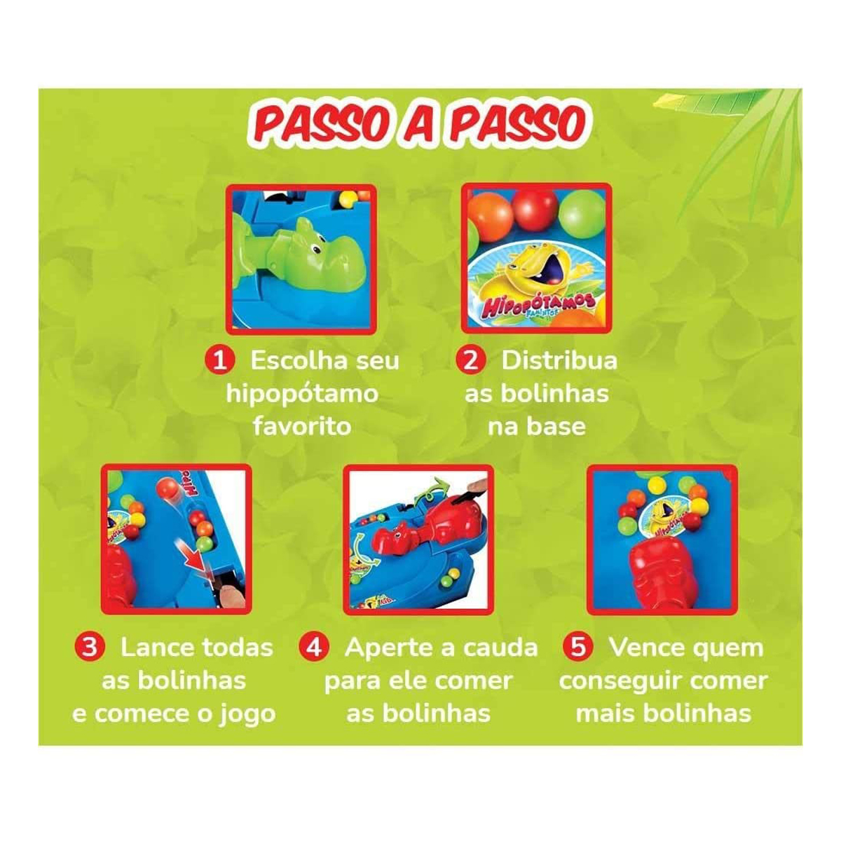 Jogo Brinquedo Infantil Hipopótamo Faminto Comer Bolinhas Multikids - BR1290