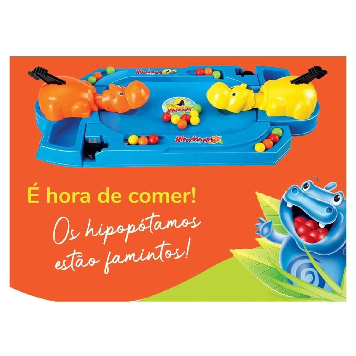 Jogo Brinquedo Infantil Hipopótamo Faminto Comer Bolinhas Multikids - BR1290