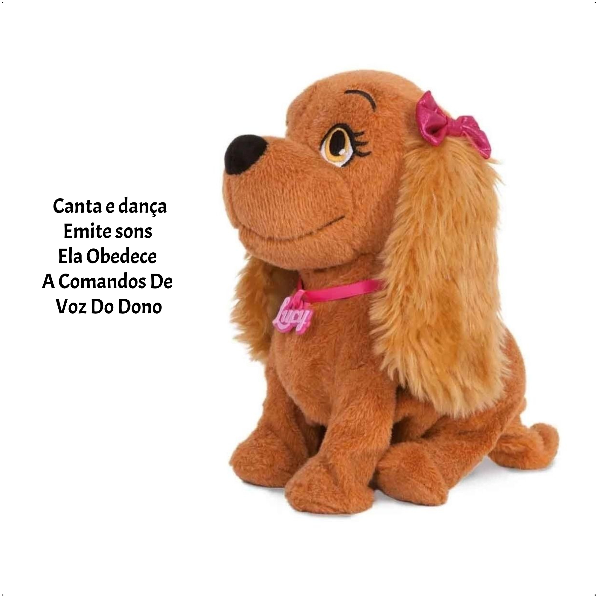Pelúcia Cachorrinha Lucy Canta e Dança Club Pets Multikids - BR469