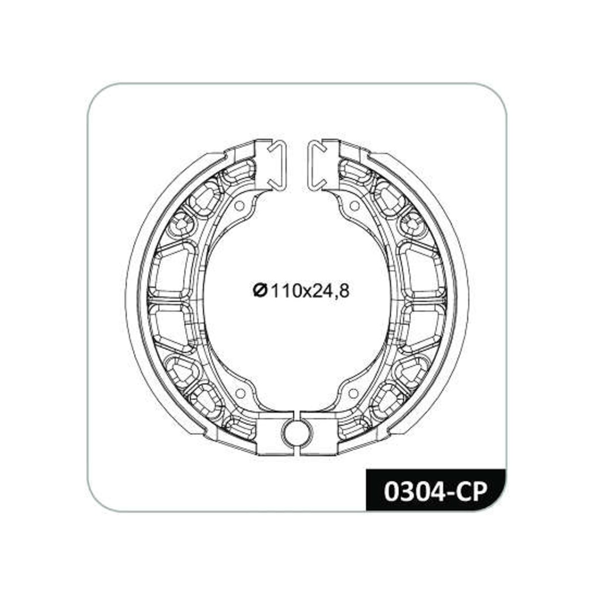 Sapata de Freio para Motos Dianteiro/Traseiro Cobreq - 0304-CP