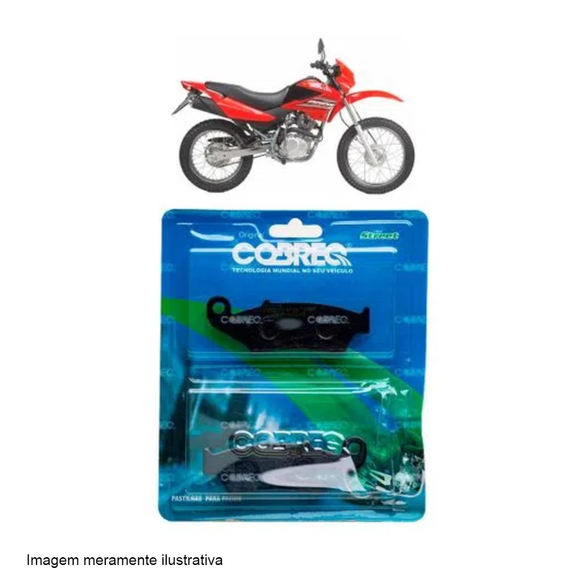 Pastilha de Freio Moto Honda Biz/NX/NXR/XR/XRE e Shineray X2 250 Cobreq - N 917