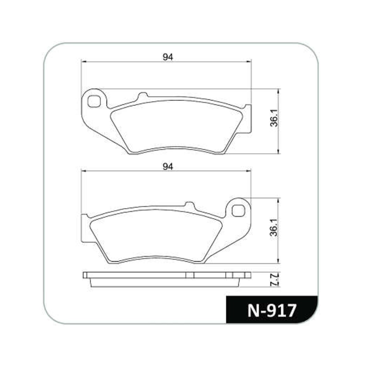 Pastilha de Freio Moto Honda Biz/NX/NXR/XR/XRE e Shineray X2 250 Cobreq - N 917