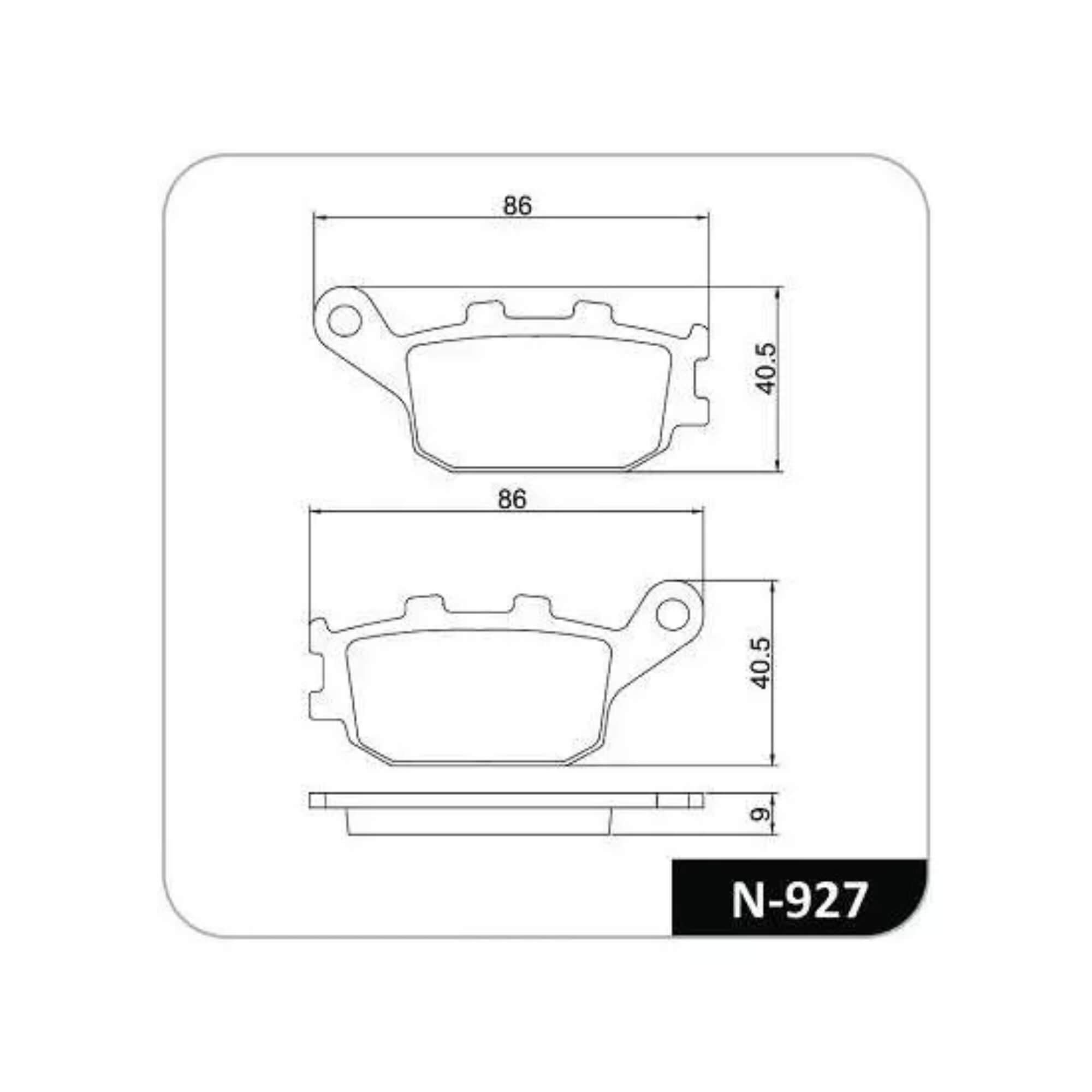 Pastilha de Freio Traseira Cb 300 Abs/ Cb 500 F/ Xj6/ Mt 07/ Mt 09 Cobreq - N927
