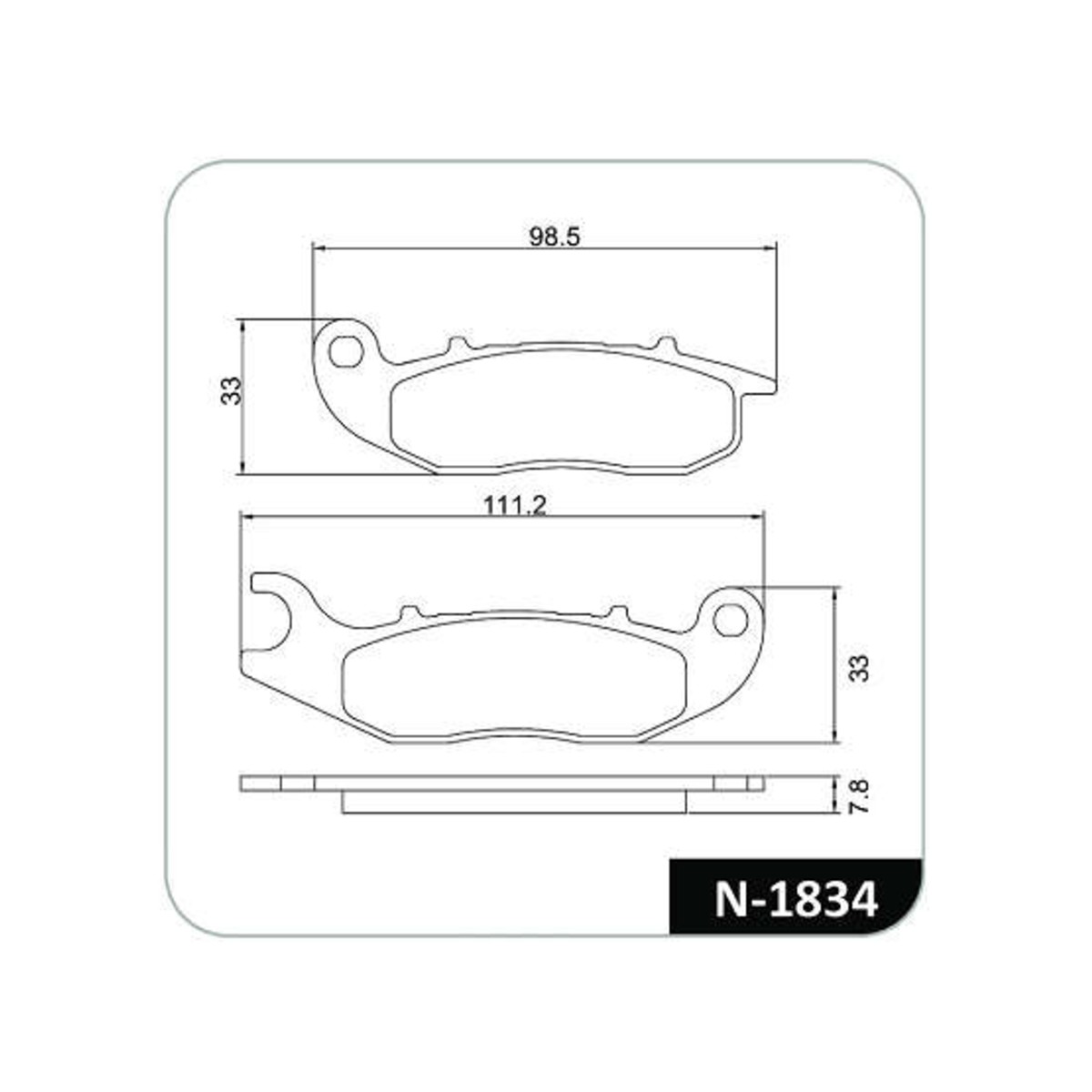 Pastilha de Freio Moto Honda/Vespa/Yamaha Cobreq - N 1834