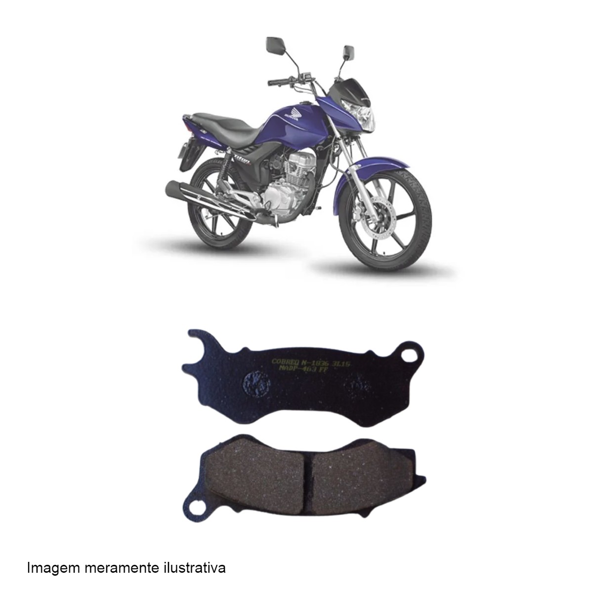 Pastilha de Freio dianteira Moto Honda CG Titan 150 EXCBS/160 EX ESD Cobreq - N 1836