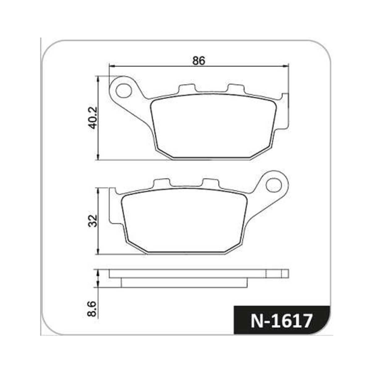 Pastilha de Freio Moto Honda CB 300/CBR 250R/X-ADV Cobreq - N 1617