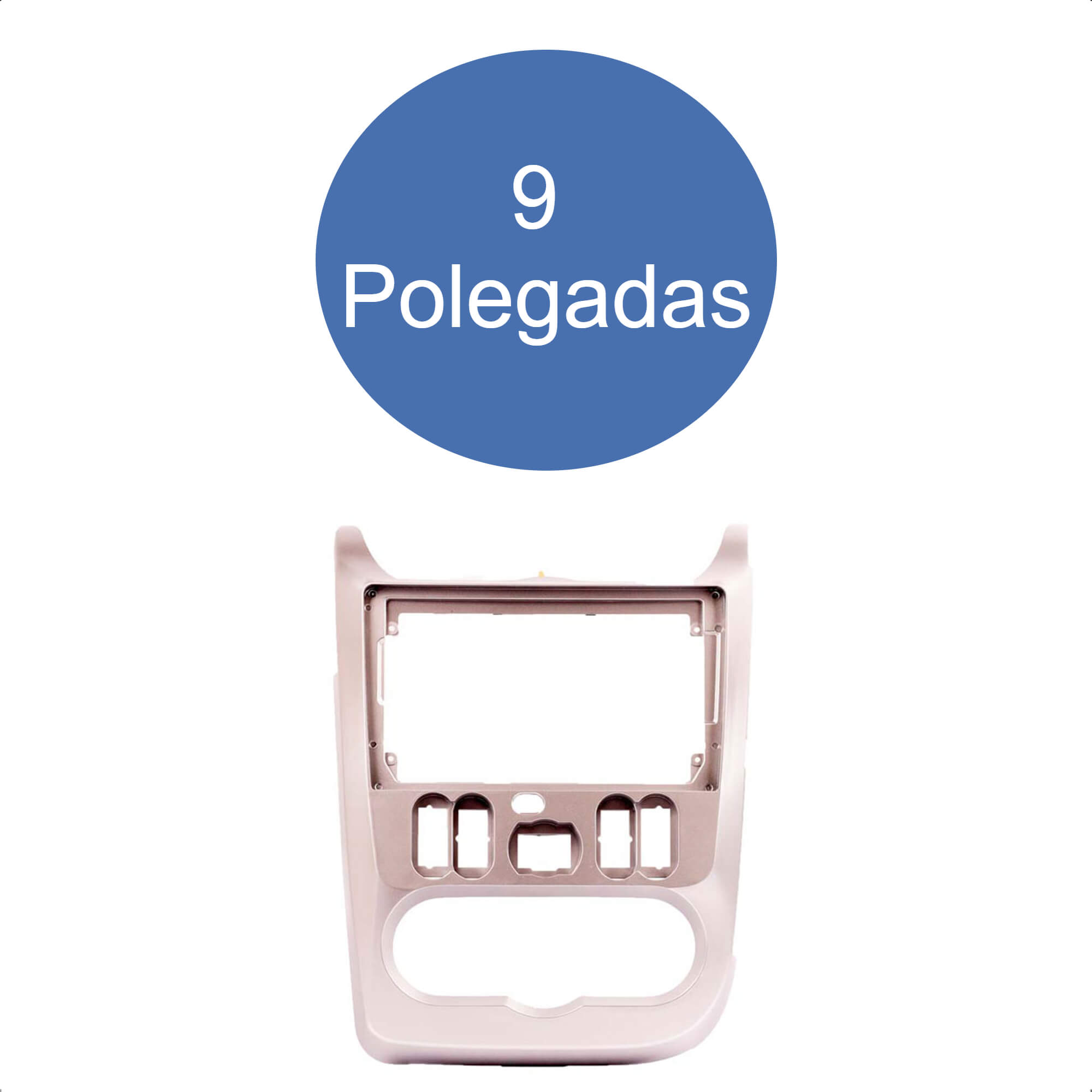 Moldura 9 Polegadas Prata Sandero Authentique Expression Stepway Privilege Expex - EPX9RN006