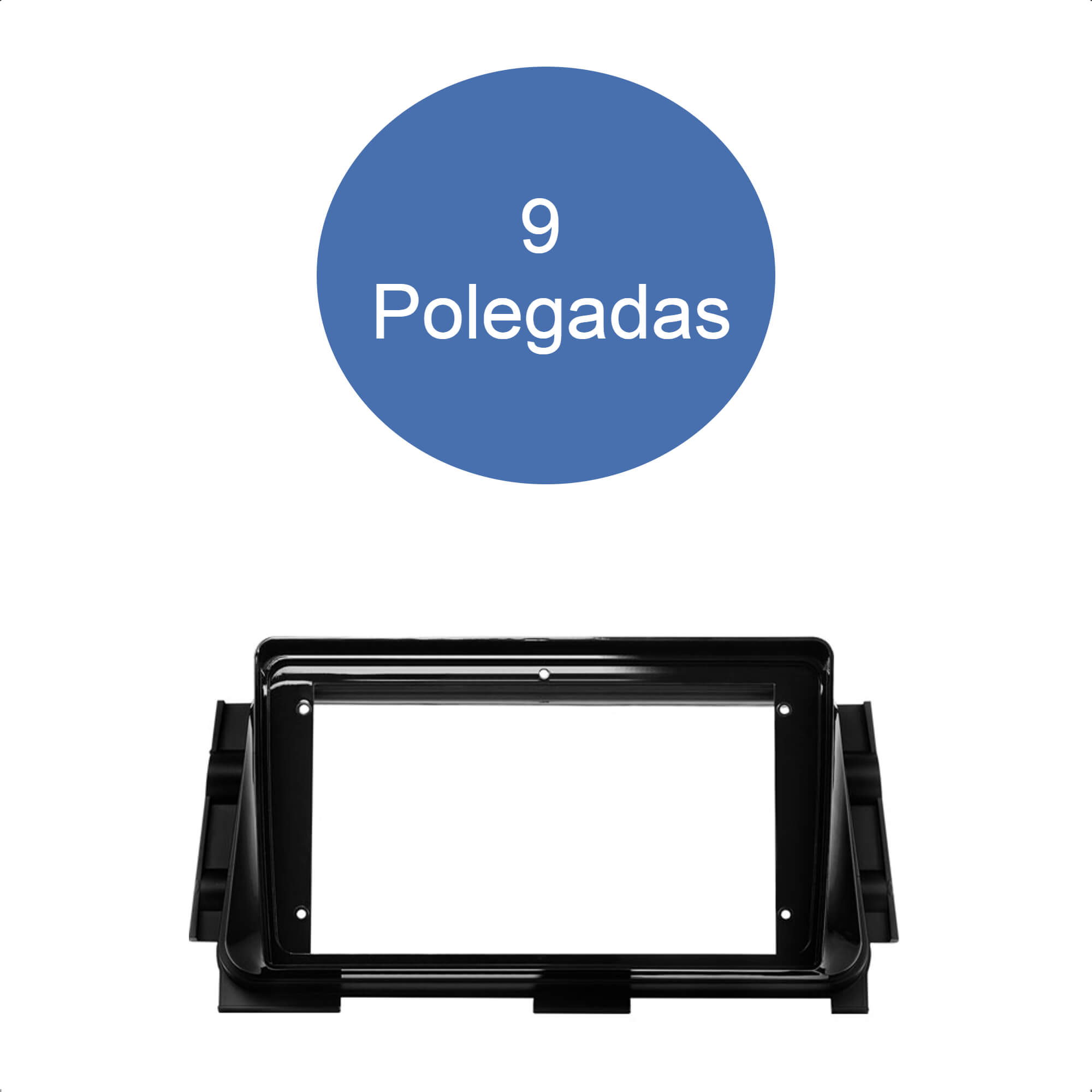 Moldura 9 Polegadas Black Piano Acompanha Suporte De Fixação Kicks 2016-2024 Expex - EPX9NS006