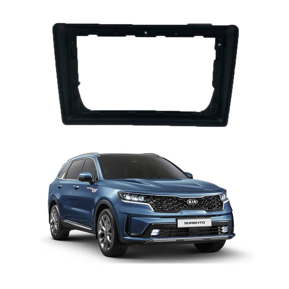 Moldura Kia Sorento 2013 em diante 2Din 9" Preto Expex - EPX9KI005