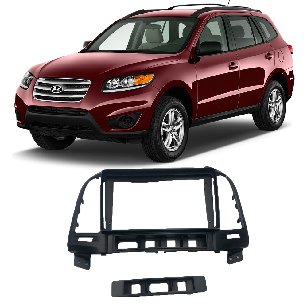 Moldura 2 din 9 polegadas Hyundai Santa Fé 2006 a 2012 Expex EPX9HY006