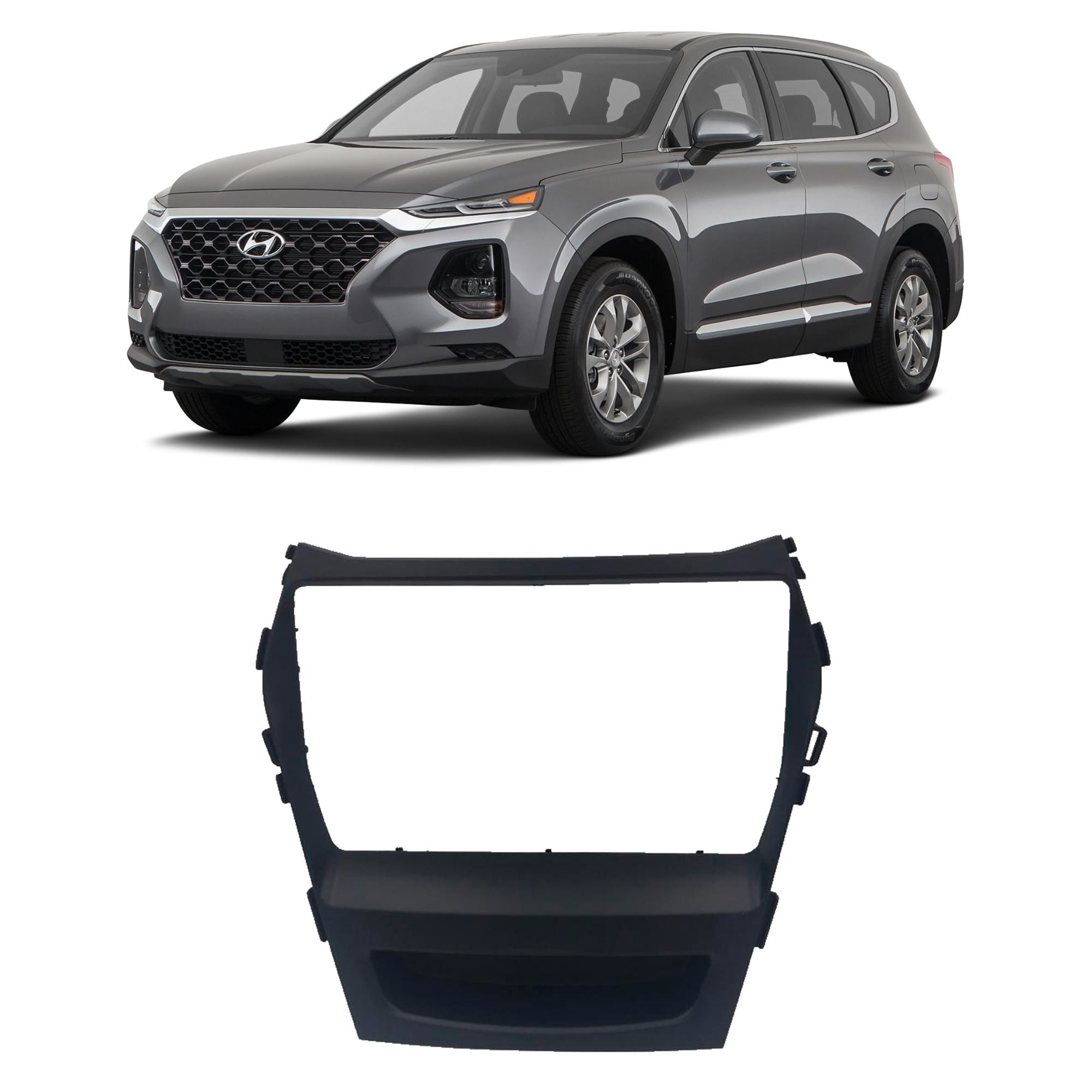 Moldura 9 Polegadas Hyundai Santa Fé 2014 até 2020 Expex EPX9HY001