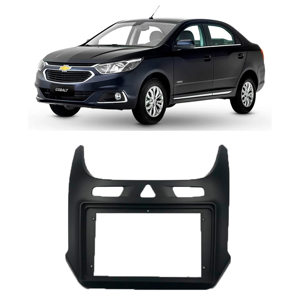 Moldura Chevrolet Cobalt 2012 a 2022 em diante 2Din 9" Preto Expex - EPX9GM007