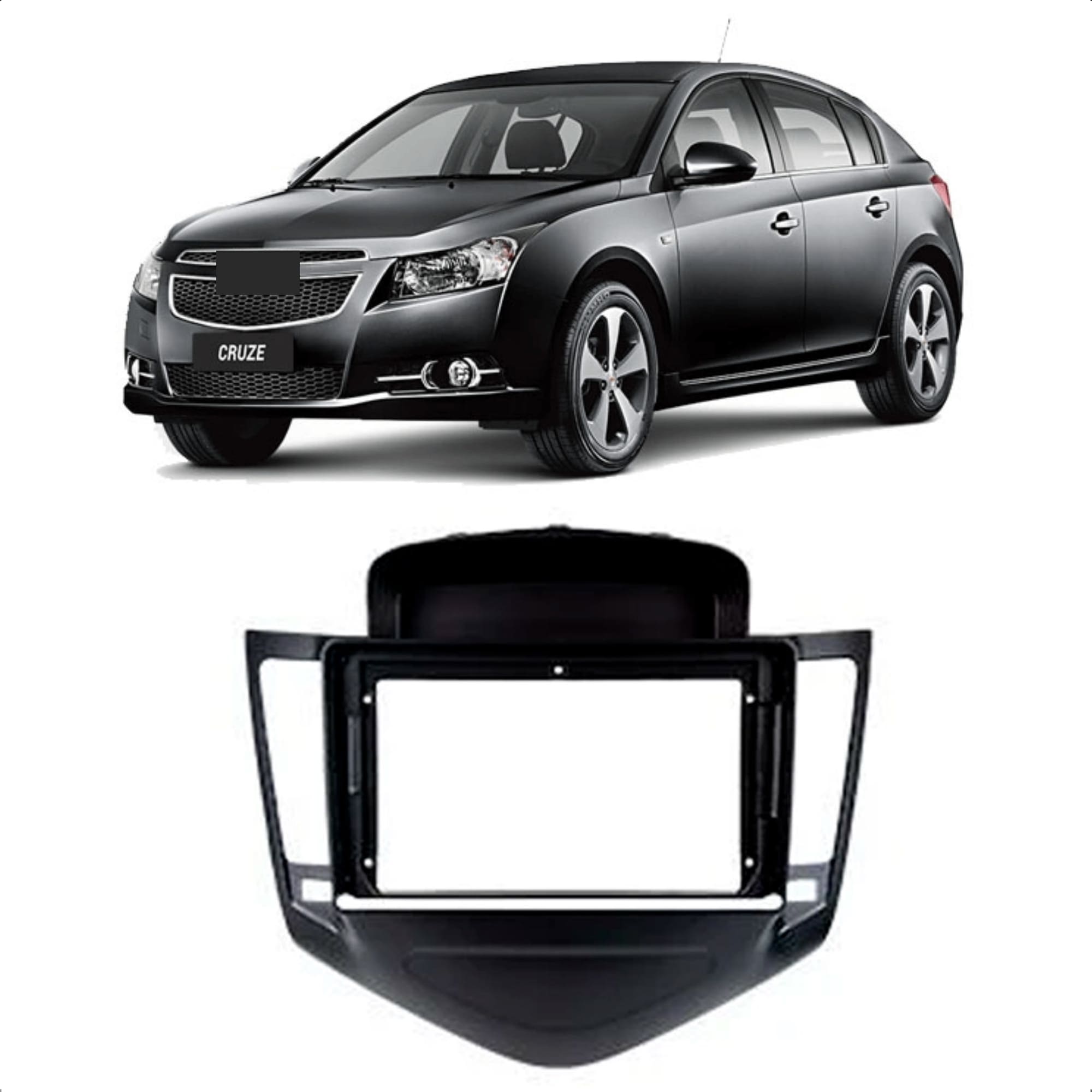 Moldura 9 Polegadas Preto Cruze 2009/2010/2011/2012/2013/2014/2015 Expex - EPX9GM004