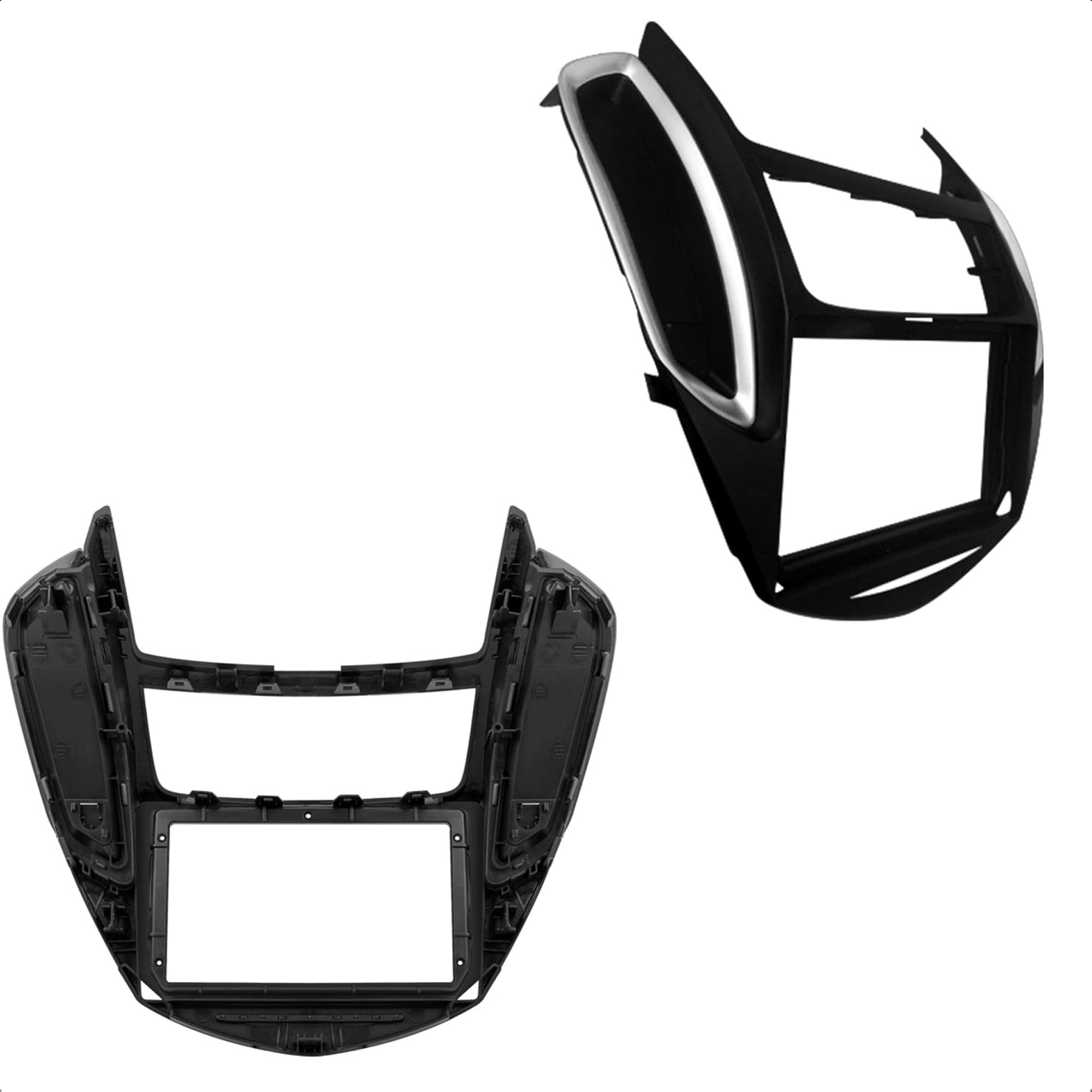 Moldura 9 Polegadas Preto E Prata Tracker 2014/2015/2016 Expex - EPX9GM003