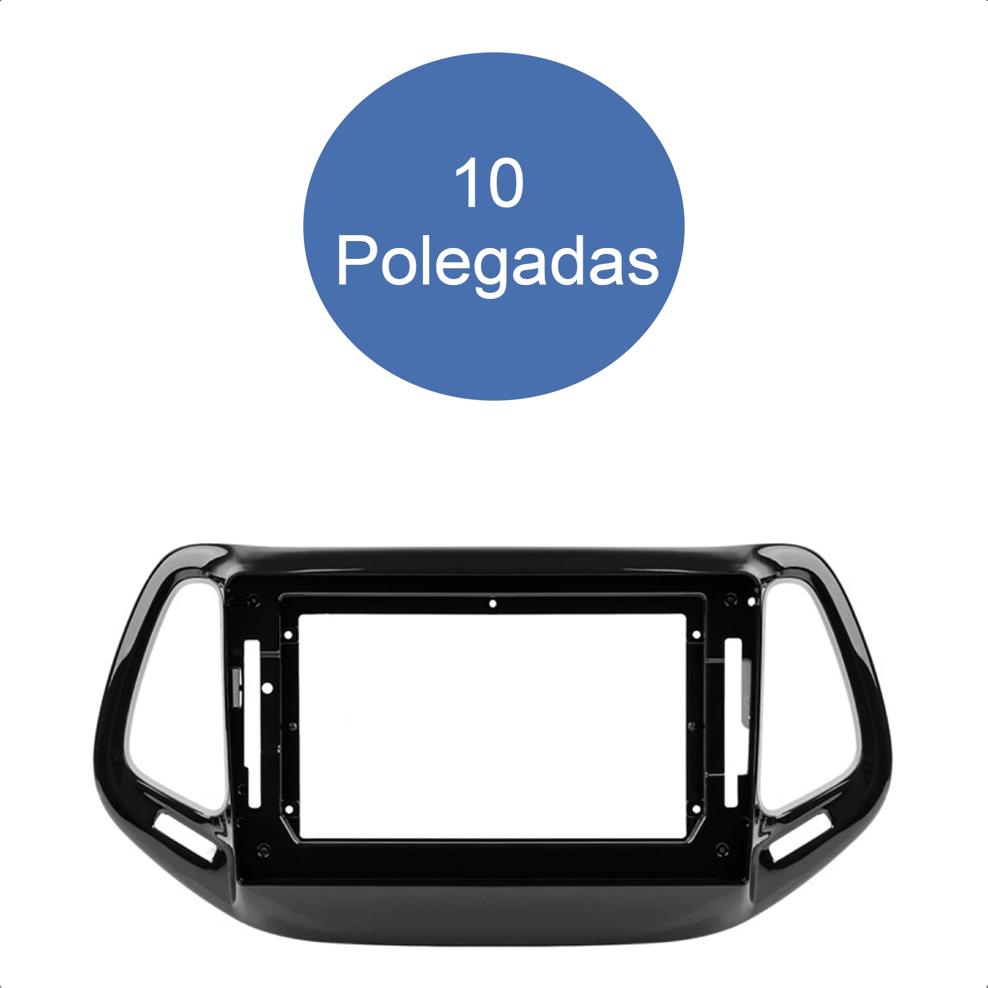 Moldura 10 Polegadas Black Piano Jeep Compass 2016/2017/2018/2019/2020 Expex - EPX10JP002