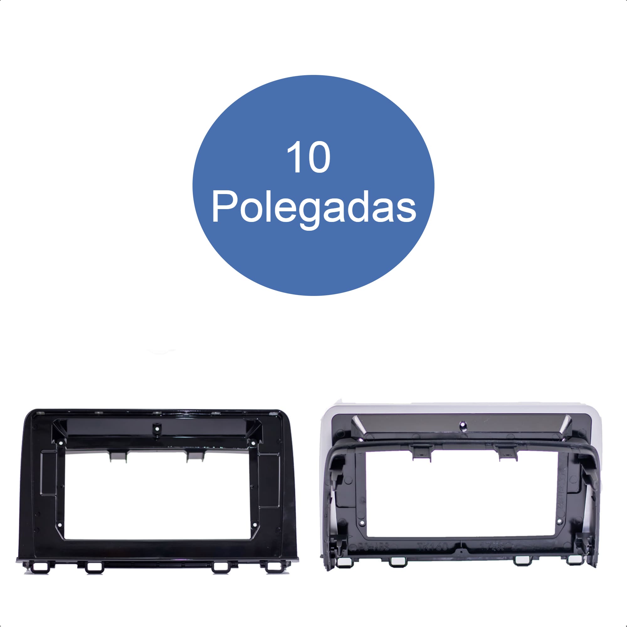 Moldura 10 Polegadas Black Piano Com Acabamento Prata CRV 2017/2018/2019/2020 Expex - EPX10HO006
