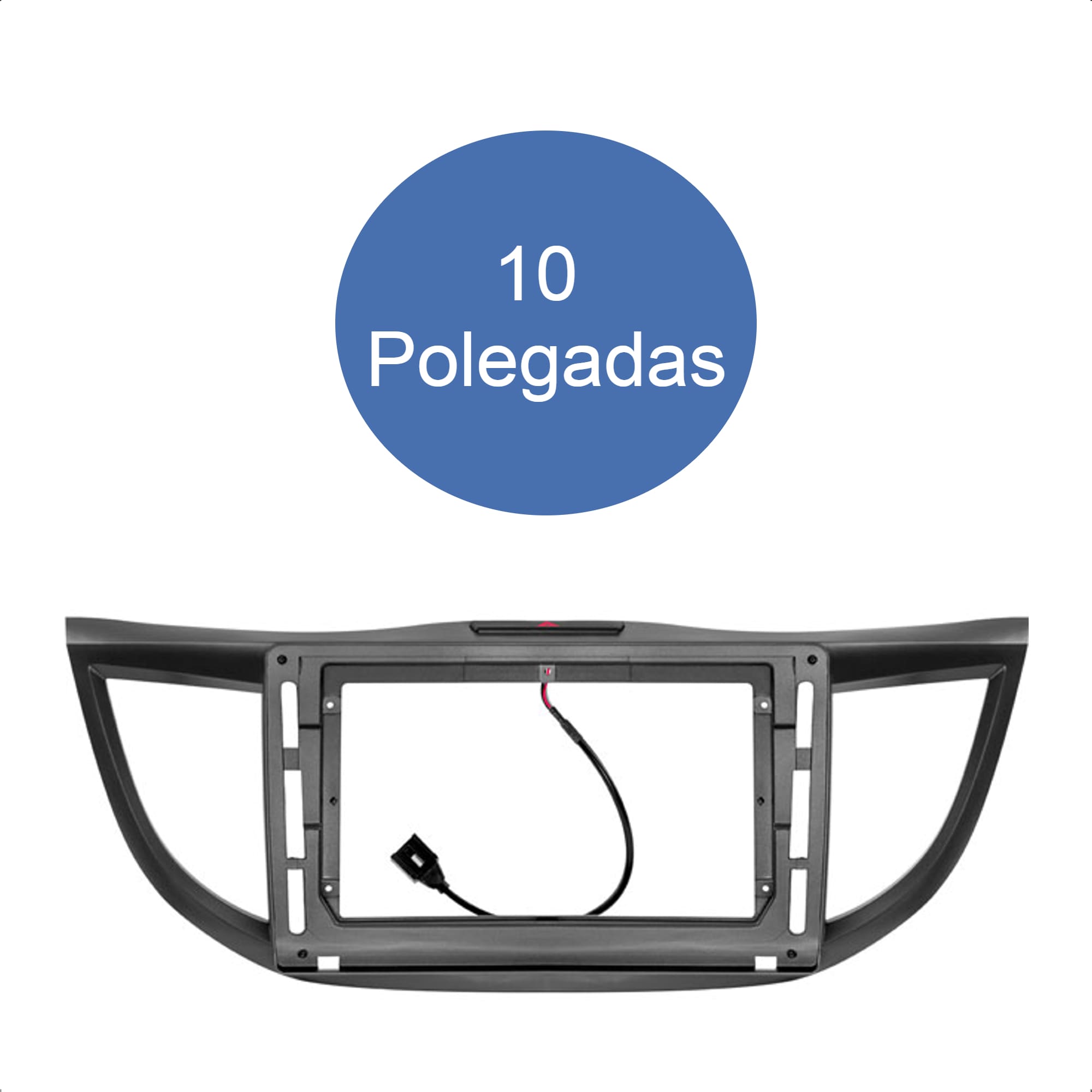 Moldura 10 Polegadas Grafite Com Suporte De Fixação CRV 2012-2016 Expex - EPX10HO003