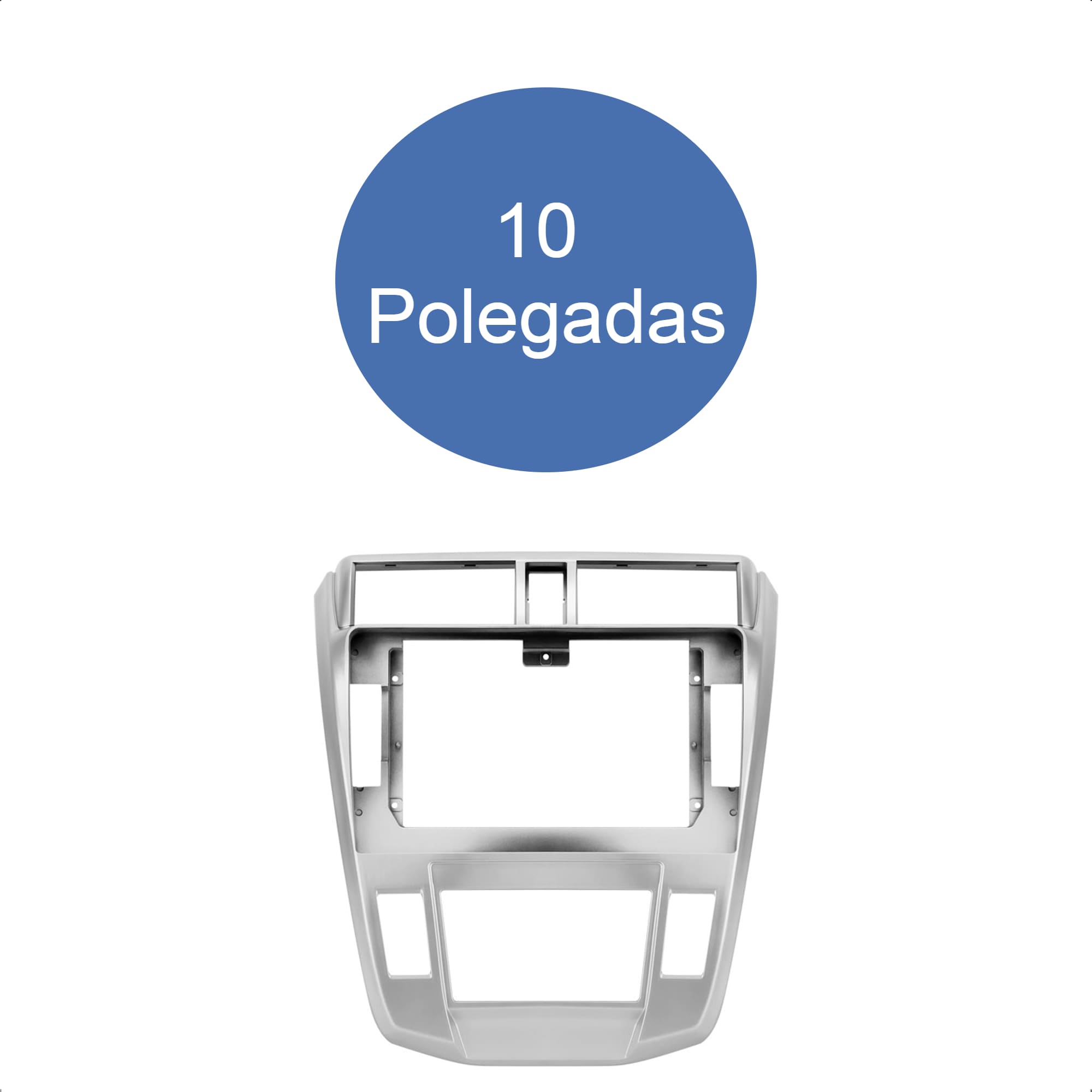 Moldura 10 Polegadas Prata Com Ar Digital City 2008/2009/2010/2011/2012/2013 Expex - EPX10HO002