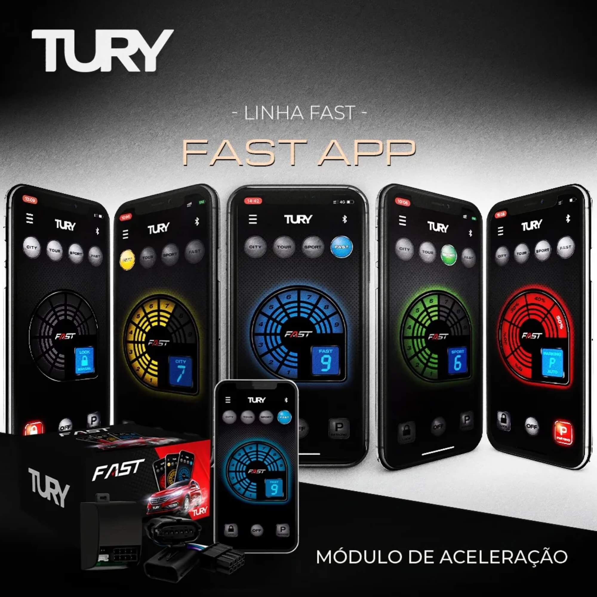 Módulo de Aceleração Citroen/Fiat/Ford/Hyundai/Iveco/Kia/Nissan/Peugeot/SsangYong Tury FAST2.0O