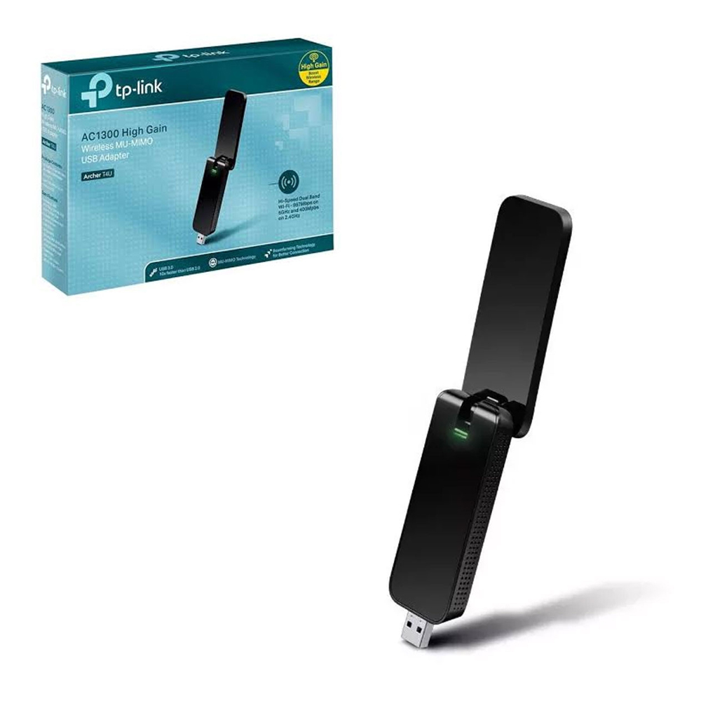 Adaptador USB 3.0 Wireless Dual Band Com 2 Antenas Wi-Fi até 867Mbps TP-Link Archer T4U AC1300