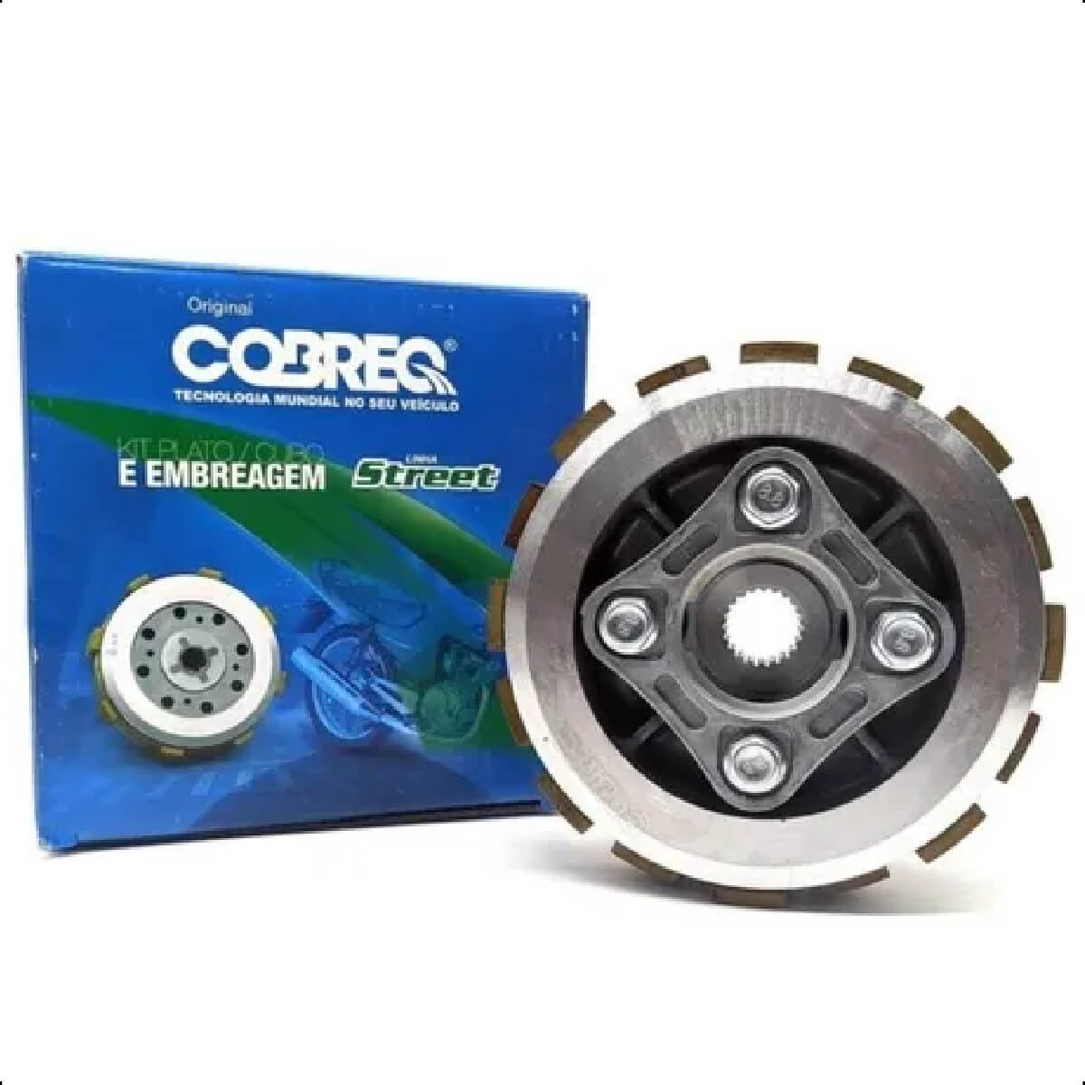 Kit Embreagem Moto Honda Fan 2009 em Diante CG 150 Titan 2008 em Diante Cobreq 0002KE