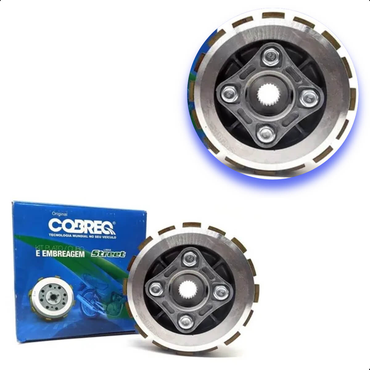 Kit Embreagem Moto Honda Fan 2009 em Diante CG 150 Titan 2008 em Diante Cobreq 0002KE