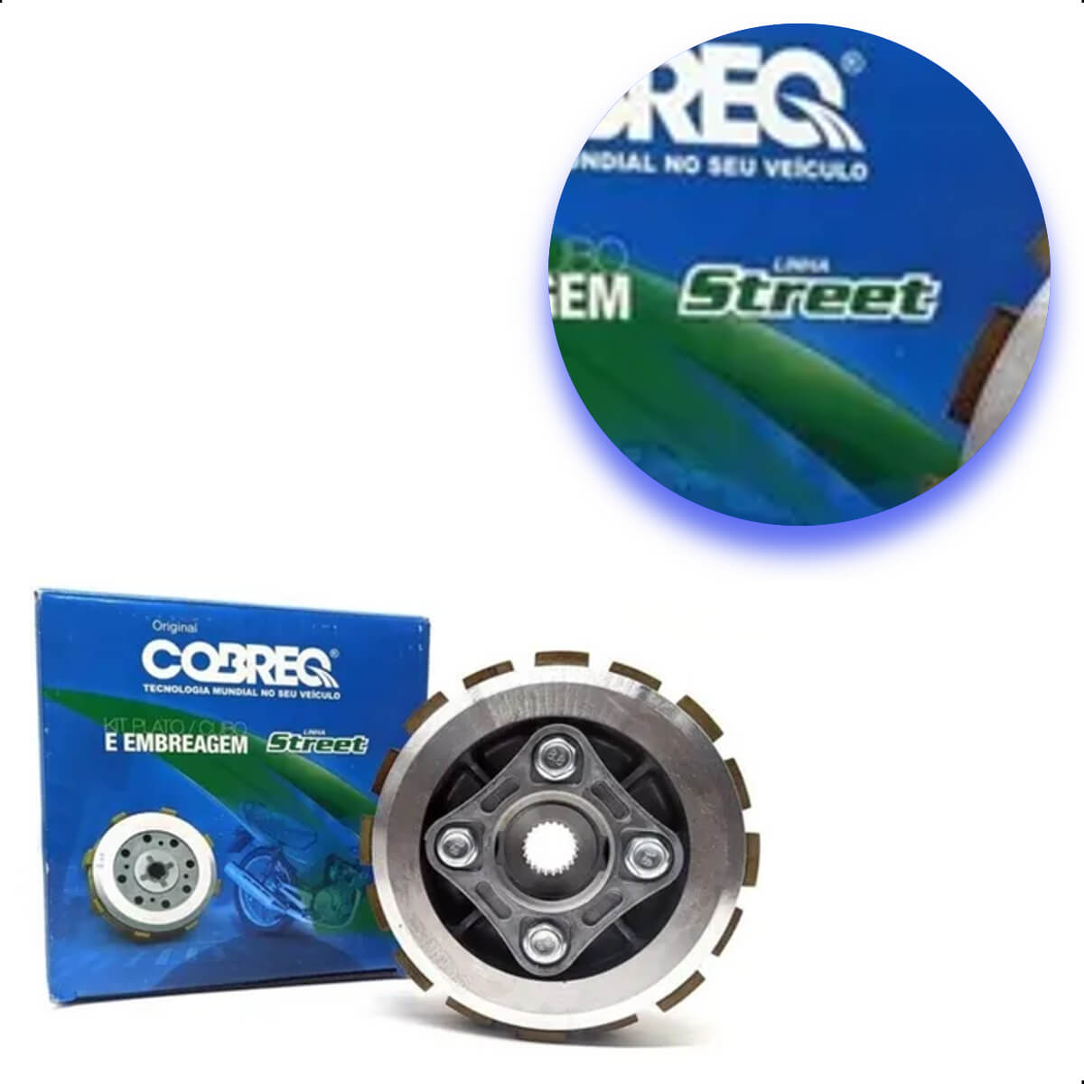 Kit Embreagem Moto Honda Fan 2009 em Diante CG 150 Titan 2008 em Diante Cobreq 0002KE